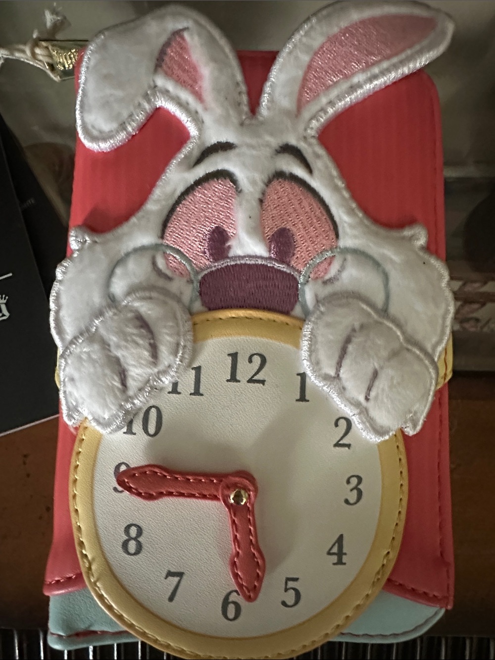 Loungefly white rabbit Clock wallet NWT Alice in wonderland